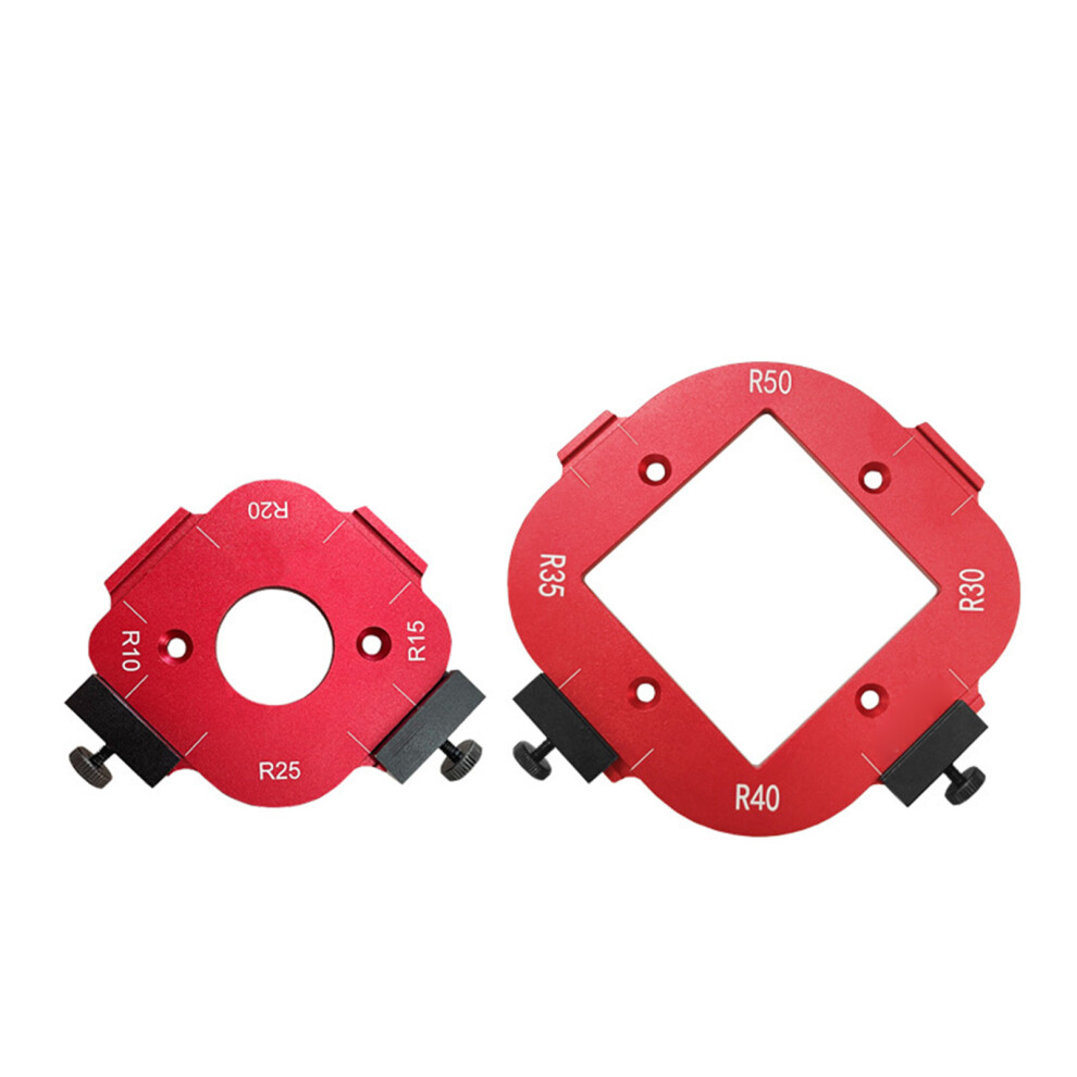 2Pcs Set Radius Jig Router Template 4In1 10-25R 30-50R Aluminum 323163057088