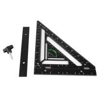 Carpenter Square Layout Tool Black Aluminium Alloy Triangle Ruler
