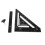 Carpenter Square Layout Tool Black Aluminium Alloy Triangle Ruler 1