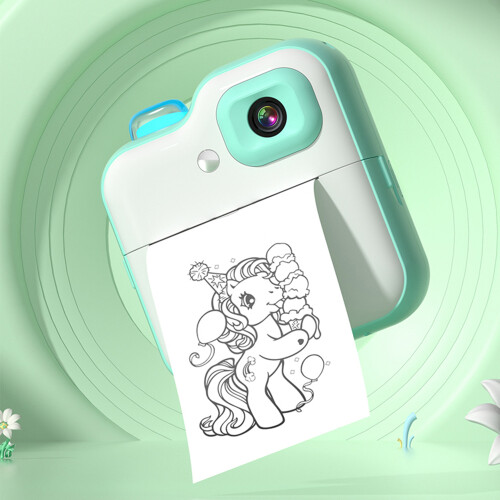 Kids Camera 2.4in 48MP RGB Timer Video Thermal Printer 32GB Gift 2