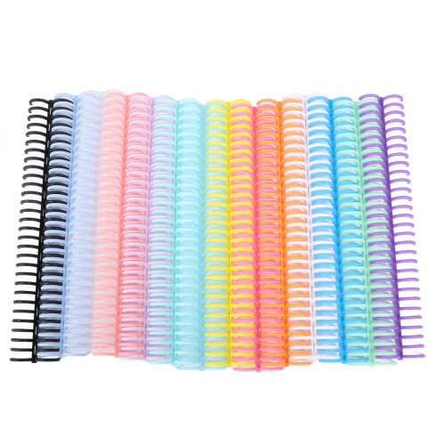 14 Pcs 14 Colors 19mm 30 Ring PP Comb Spines Notebook 1