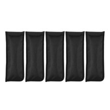 (Yellow) 5PCS Tent Stake Bag Puncture Resistant Storage Pouch for Hiking Black
