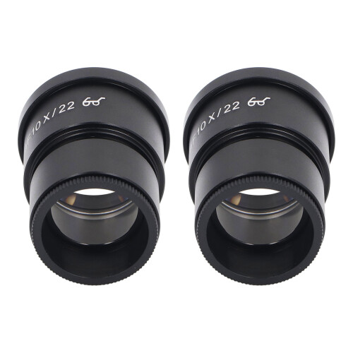 2Pcs Microscope Eyepiece 10X Aluminum Alloy Wide Angle 22mm 30mm Mount 2
