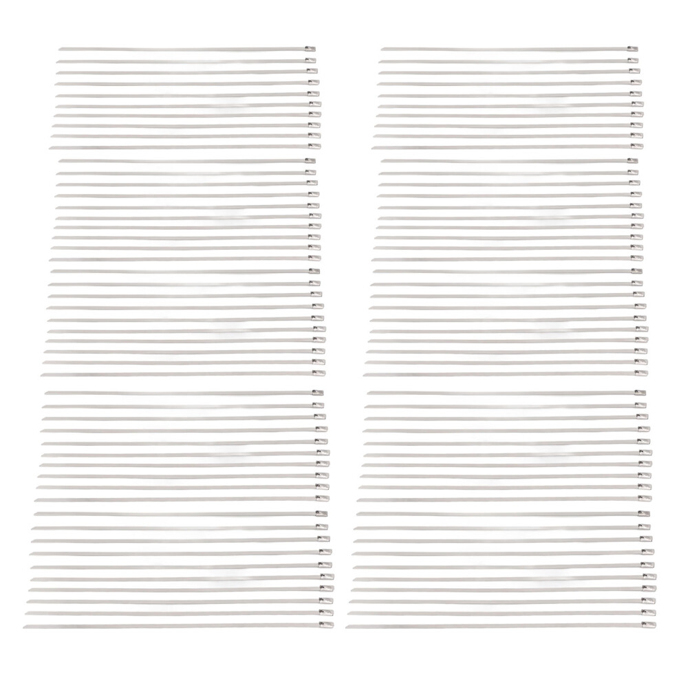 100Pcs Stainless Steel Cable Ties Self Locking For Garden Farm 323163065472