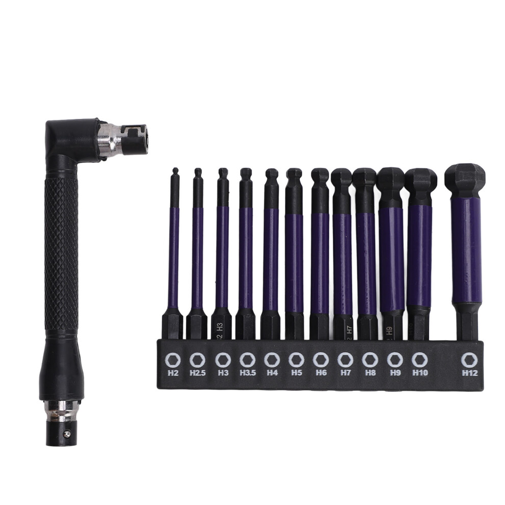 13Pcs Ball End Hex Screwdriver Bit S2 1/4 Hex Shank Set 323163066363