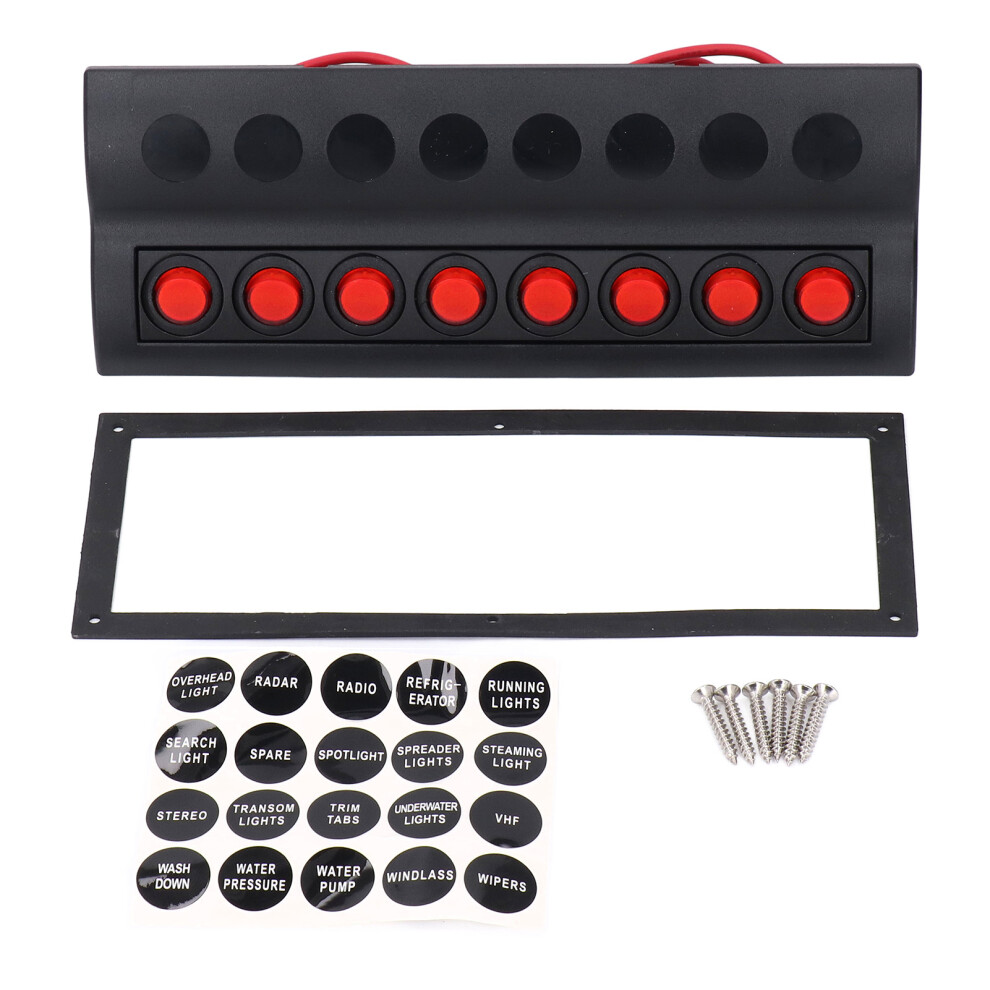 Dc12v 8 Gang Marine Switch Panel With Overload Protector For Rc Boats 323163063027
