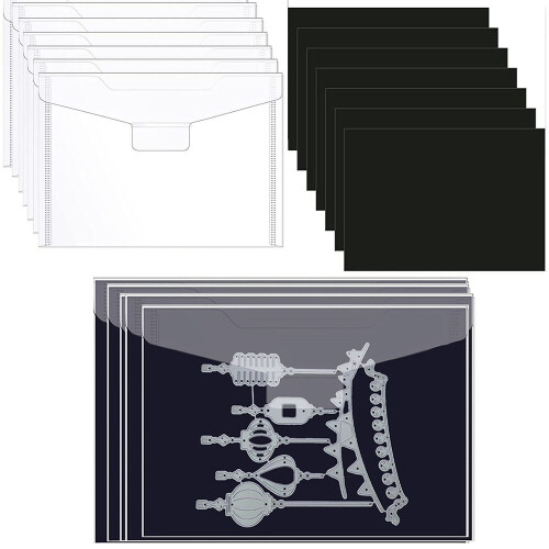 10Packs Transparent PVC Die Storage Envelopes 190*140mm 2