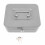 (Blue) Small Locking Cash Box Portable Double Layer Metal Safe Grey 1