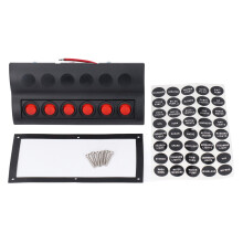 Marine Switch Panel 6 Gang Waterproof DC12V ON OFF for RV Boat