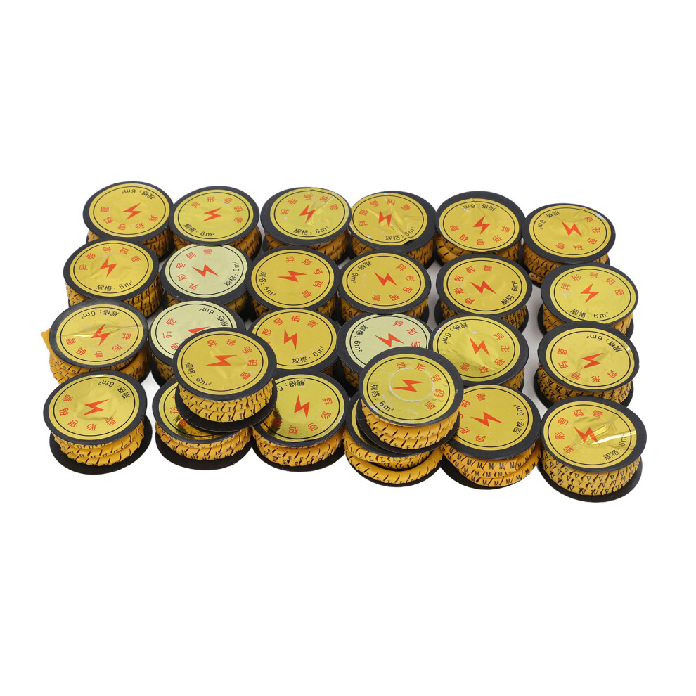 (10Mâ²) 26Pcs Tube Cable Marker Ec Letter Number Pvc A To Z 6Mâ² 323163067018