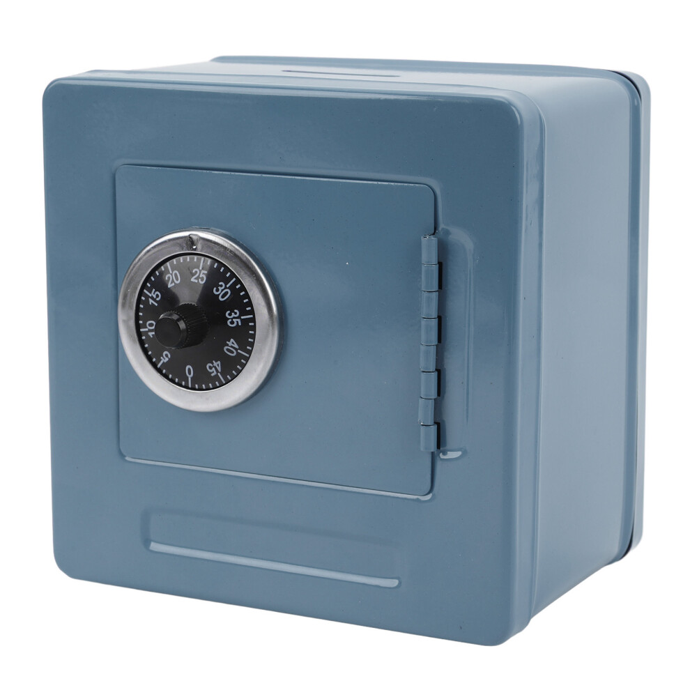 (Blue) Metal Password Box Coded Lock Money Storage For Checks Keys Blue 323163067100
