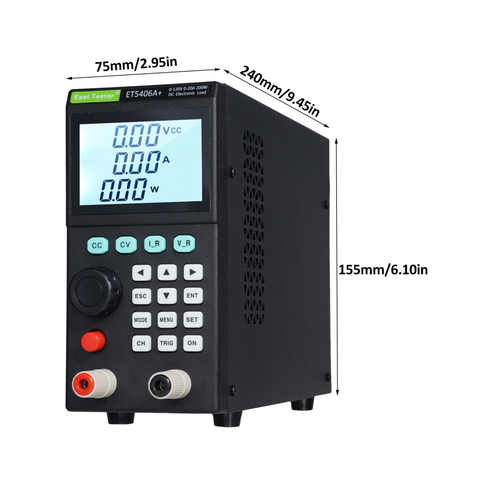 Et5406a+ 200W 0-120V 0-20A Programmable Dc Electronic Load Tester Mini 323163068770