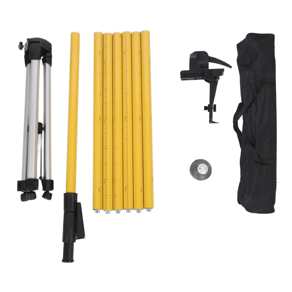 Telescoping Leveling Pole 4.8M Aluminum Alloy Laser Rod Tripod 323163070070