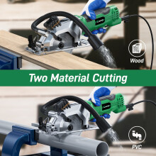 KKNOON Mini Circular Saw 4.8A 4.5" 3700RPM Laser Wood Tile Plastic