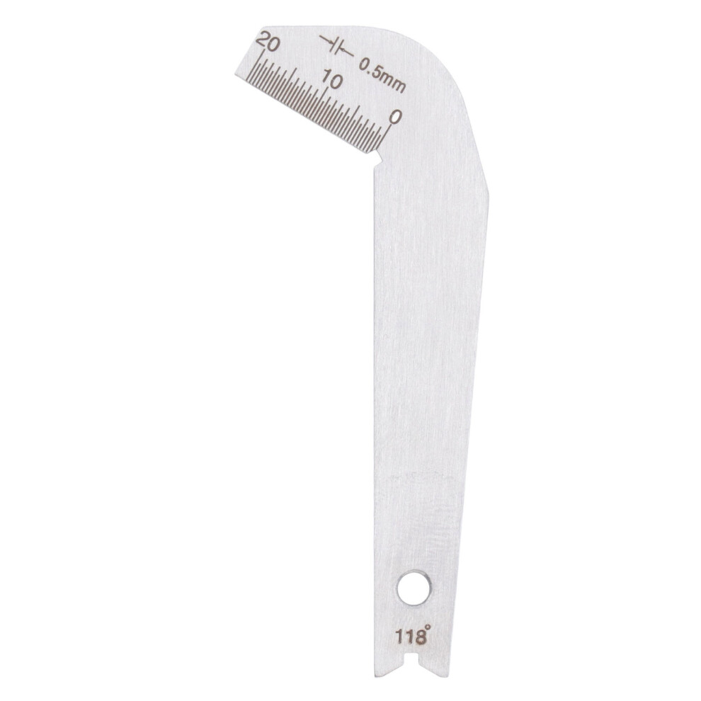 Drill Bit Sharpening Gauge Stainless Steel 0.5Mm 118 Angle Tool 323163069616