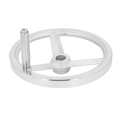 250mm Cast Iron 3-Spoke Handwheel Chrome Plated 1