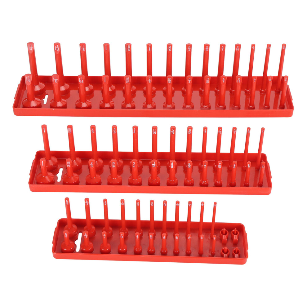 3Pcs Red Drive Socket Holder Multifunctional High Stick Organizer Tray 323163069845