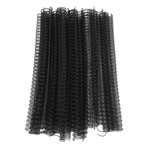 (Black) 100PCS A4 1/2in 34 Double Loop 3:1 Pitch Black Nylon Binding Spine