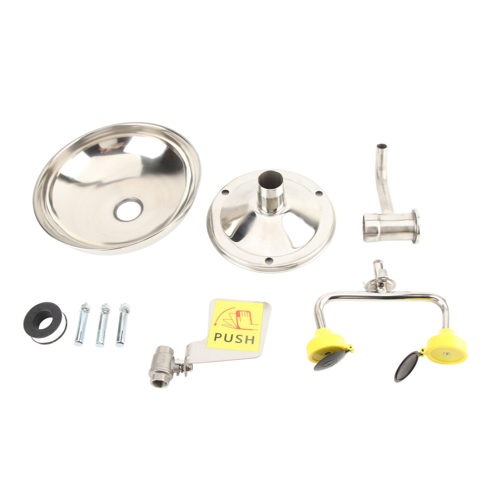 Eye Wash Station Dual Nozzle 304 Stainless Steel Desktop Emergency 323163072265