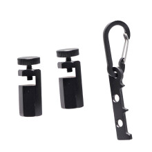 (Black) Treppenlehre Aluminium flach mit Daumenschraube Schwarz