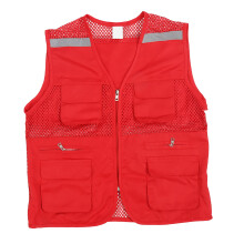 (Red XL) Reflektierende Sicherheitsweste, rot, XL