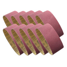 10x 610x100mm 120er Schleifband Aluminiumoxid für Holz/Metall