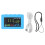 (Blue) Temperature Humidity Meter High Accuracy Sensor with Alarm Blue 1