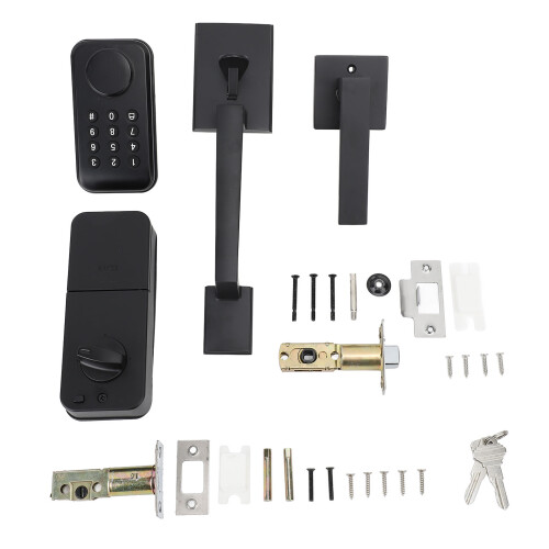 Keyless Entry Lock Set Fingerprint Smart Deadbolt Black
