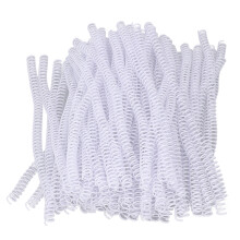 (Black) 100Pcs Spiral Binding Coils 9.5mm 3/8in 48 Teeth 4:1 Ratio White