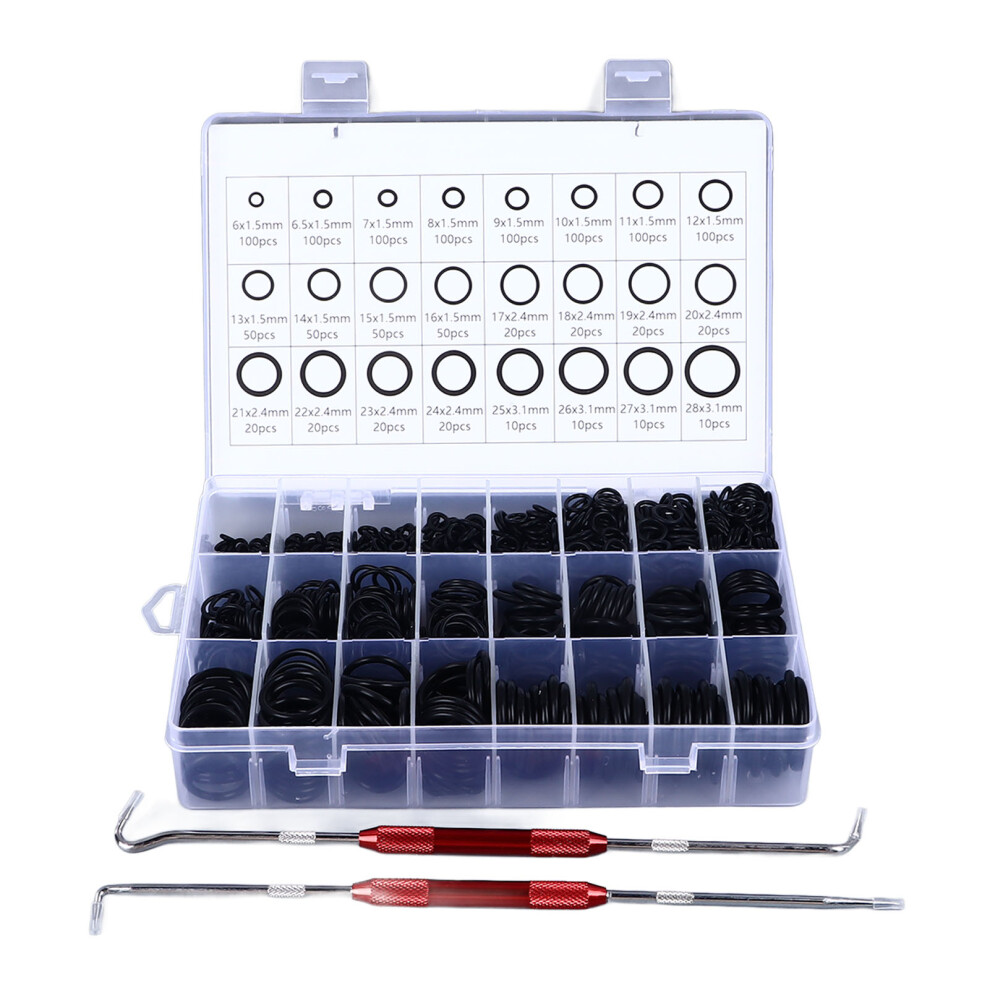 1200Pcs Sealing Ring Set Nitrile Rubber High Temp Waterproof O Ring 323163074108