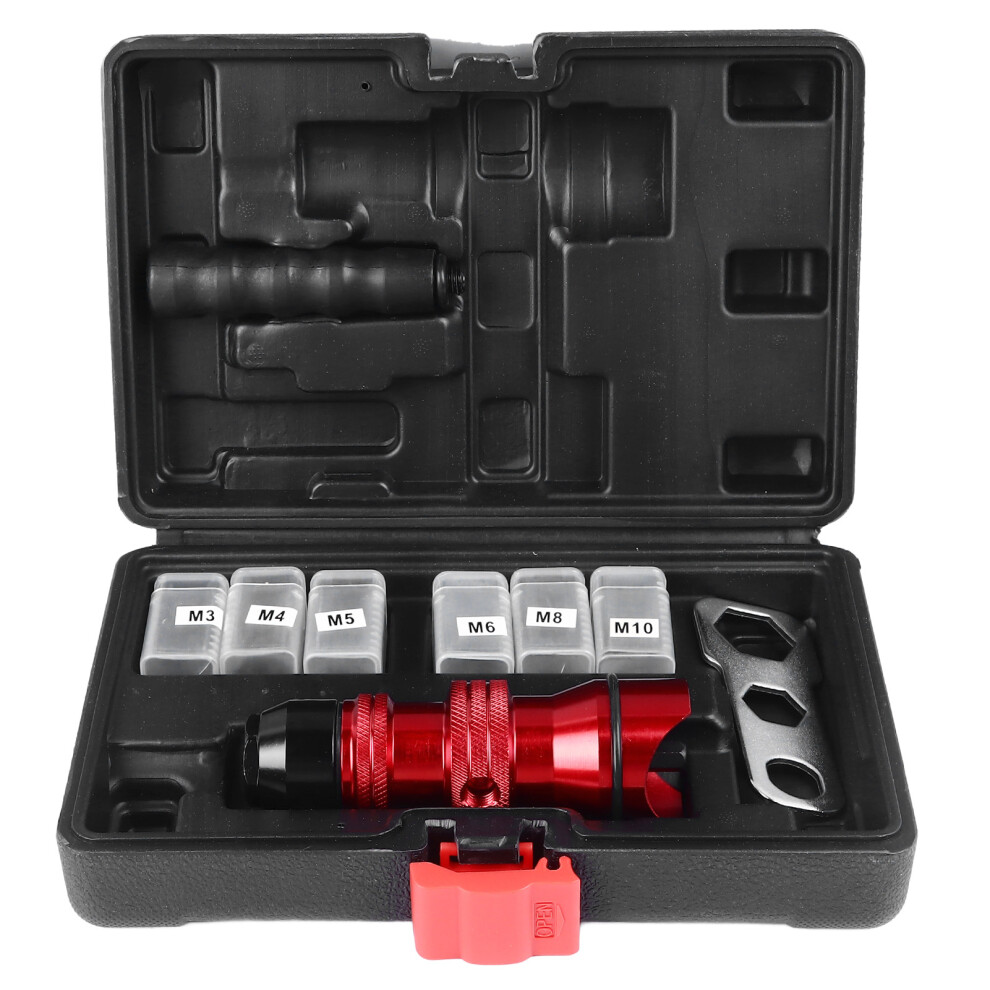Rivet Gun Adapter Red Aluminum Alloy Head 323163074283