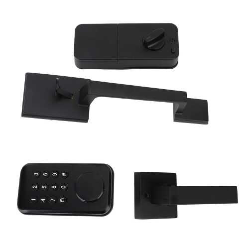 Keyless Entry Lock Set Fingerprint Smart Deadbolt Black 1