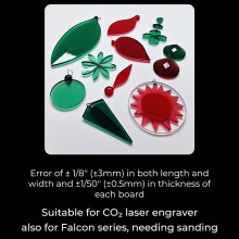 Creality 8x8x1/8'' 3-farbig Transparent Acryl CO2-Laser
