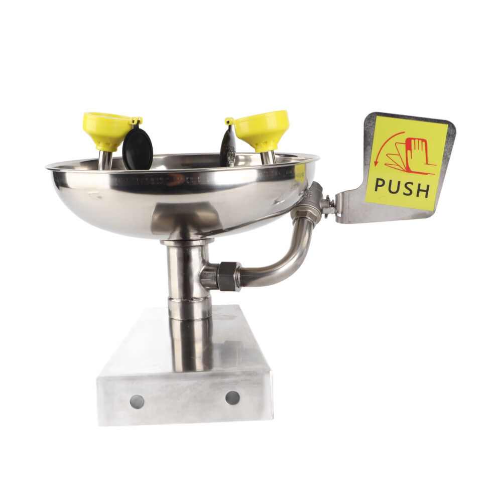 Double Nozzle Eye Wash Station 304 Stainless Steel Wall Mount 323163084473