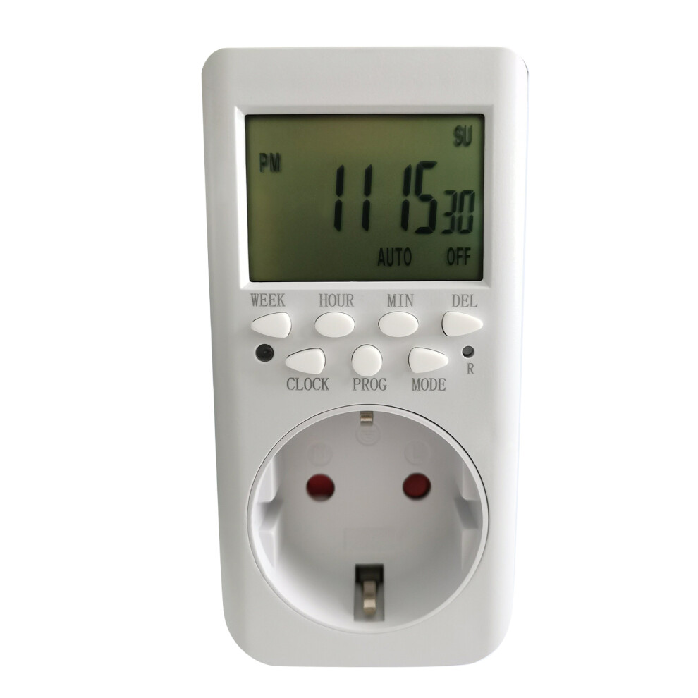(Eu Plug 230V) 24 Hour Timer Outlet Electric Plug In Switch Eu 230V 323163083308