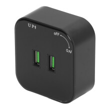 Quadratischer Schienenadapter Dual USB Steckdose Wandmontage