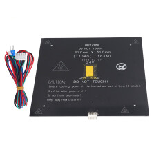 3D Printer Hot Bed 2.4Ω 310x310x3mm Fast Heating Aluminum 90cm Cable
