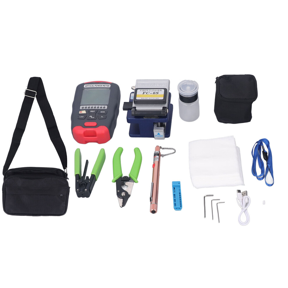 Ftth Fiber Optic Tool Kit 70-10Dbm Power Meter 50Km Vfl Cleaver 323163085937