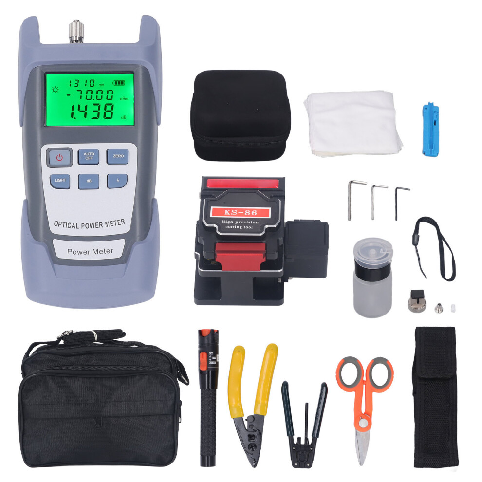 Optical Power Meter Fiber Optic Tester Fault Locator Stripper Kit 323163090511