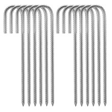 (6PCS) 12x J-Haken Erdanker verzinkt Stahl