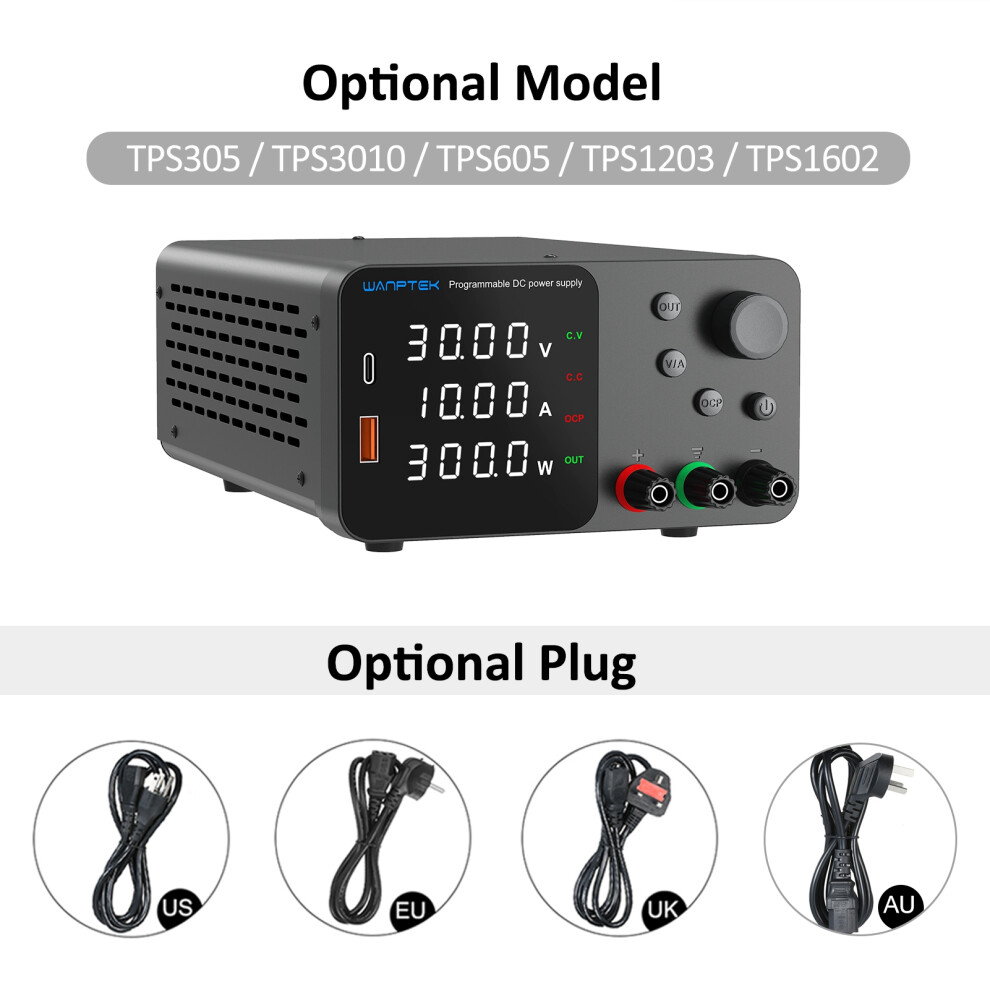 Wanptek 160V 2A Dc Bench Power Supply 4-Digit Led Encoder 323163087542
