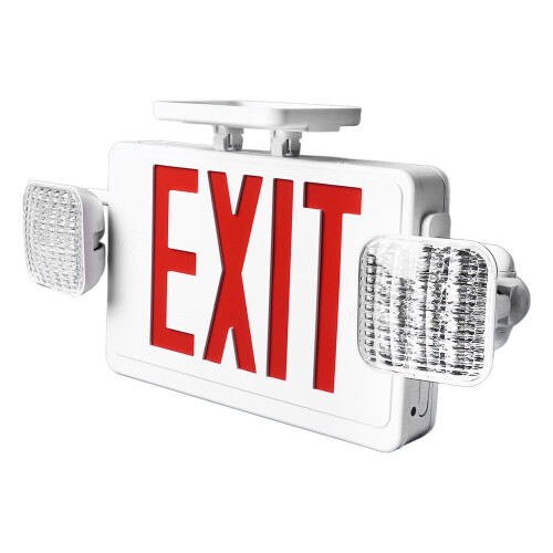 Red LED Exit Sign PC ABS Emergency Light AC85-265V 2