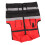Reflective Vest Red Black Round Neck Multiple Pocket Safety Work Vest 3