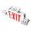 Red LED Exit Sign PC ABS Emergency Light AC85-265V 5