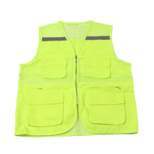 (2XL Fluorescent Green) Reflektierende Weste hochsichtbar wasserdicht atmungsaktiv 2XL Grün