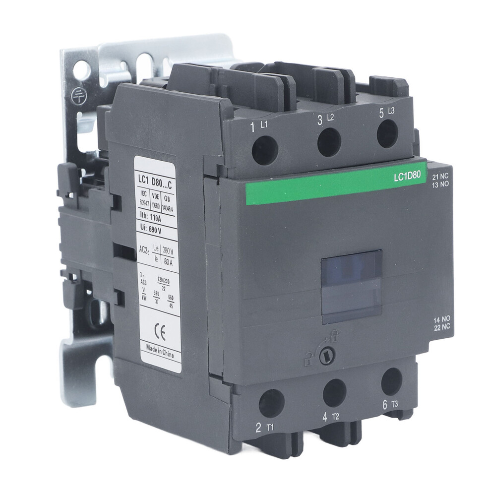 (Ac220v Coil Voltage) Ac Contactor 80A 1No 1Nc 380V 380V Coil 323163075389