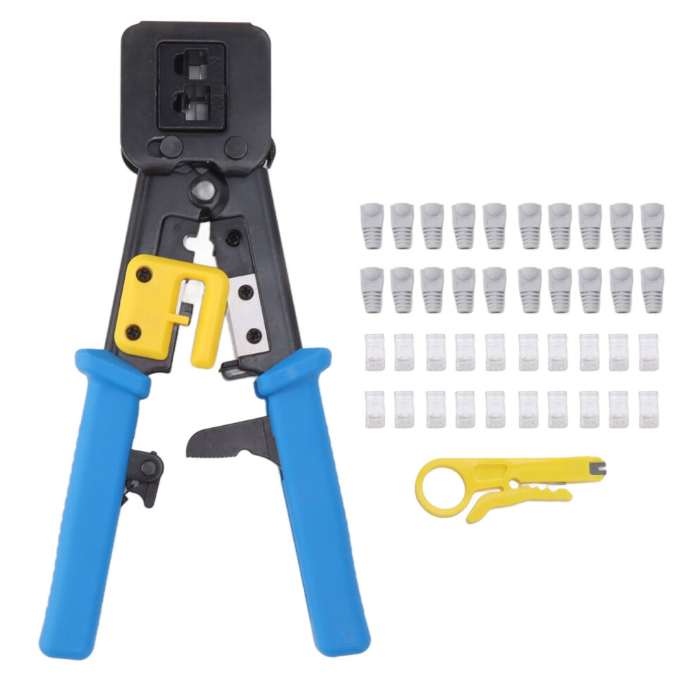 Ethernet Crimping Tool Kit Rj45 Rj12 Rj11 Crimper With Stripper 323163089645
