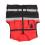 Safety Reflective Work Vest Free Size Red Black Zipper Front 5