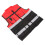 Safety Reflective Work Vest Free Size Red Black Zipper Front 3