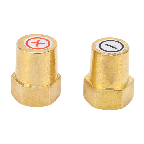 2x Batterie-Klemmen-Stecker Schnellspanner Plus/Minus 1